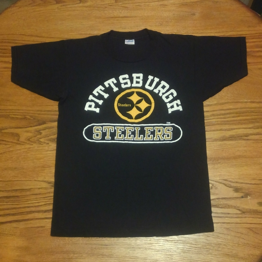✨ Vtg 80s Champion Pittsburgh Steelers 🏈 T-shirt Shirt Tee NFL Single Stitch